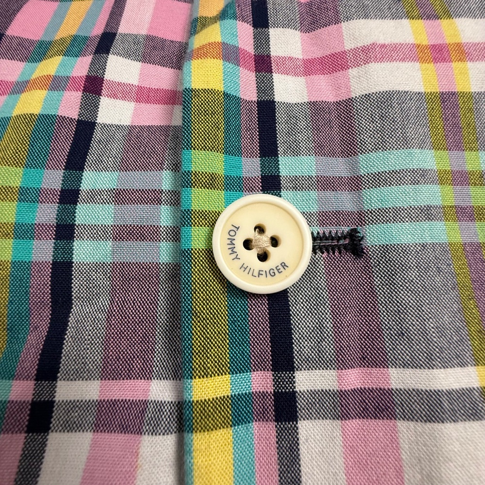 Tommy Hilfiger Boy's Plaid Blazer Size 14, Two Button, Long Sleeve, Lined Preppy - Picture 6 of 16